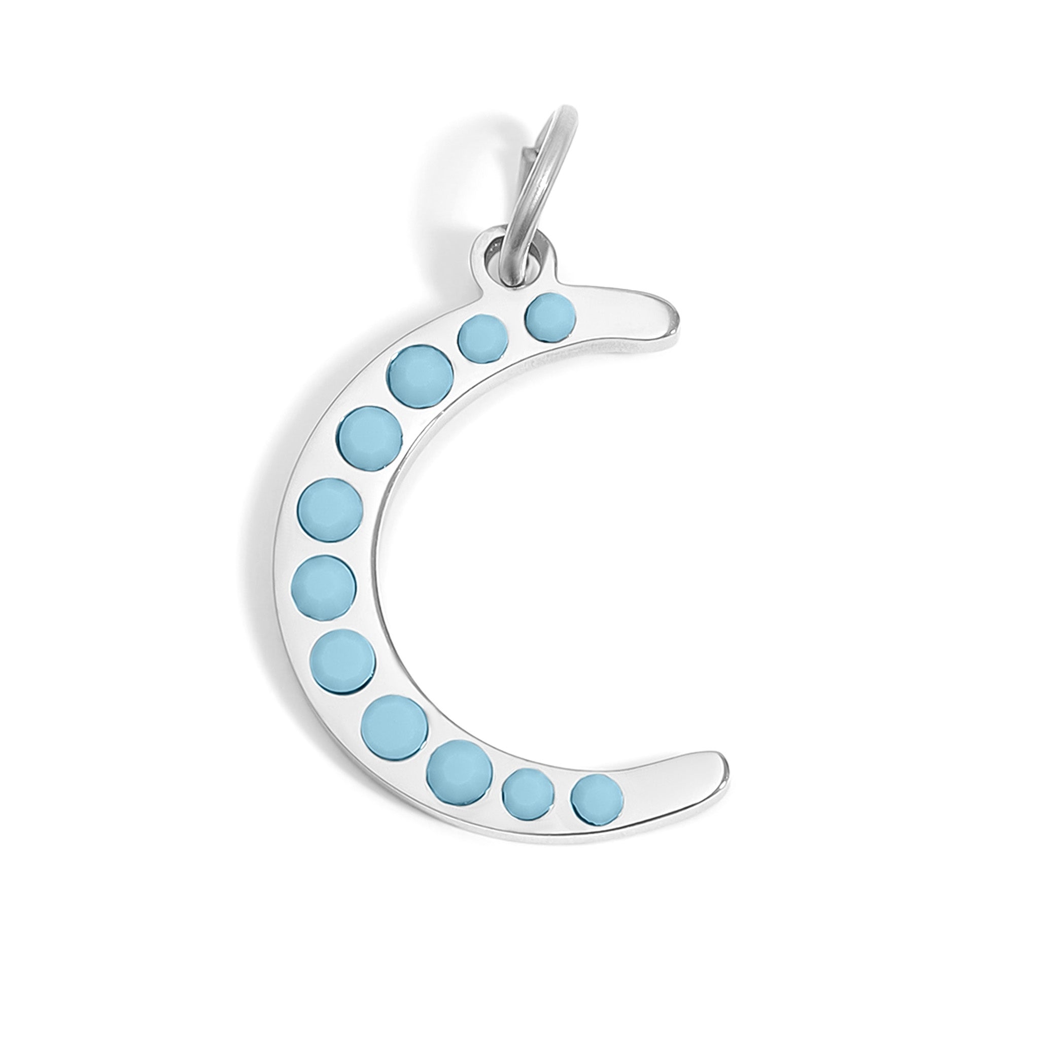 Turquoise Moon Charm – 18K Gold Plated Crescent Pendant | Boho Chic Jewelry Gift