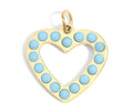 Turquoise Heart Charm – 18K Gold Plated Charm Necklace | Hypoallergenic Stainless Steel Pendant