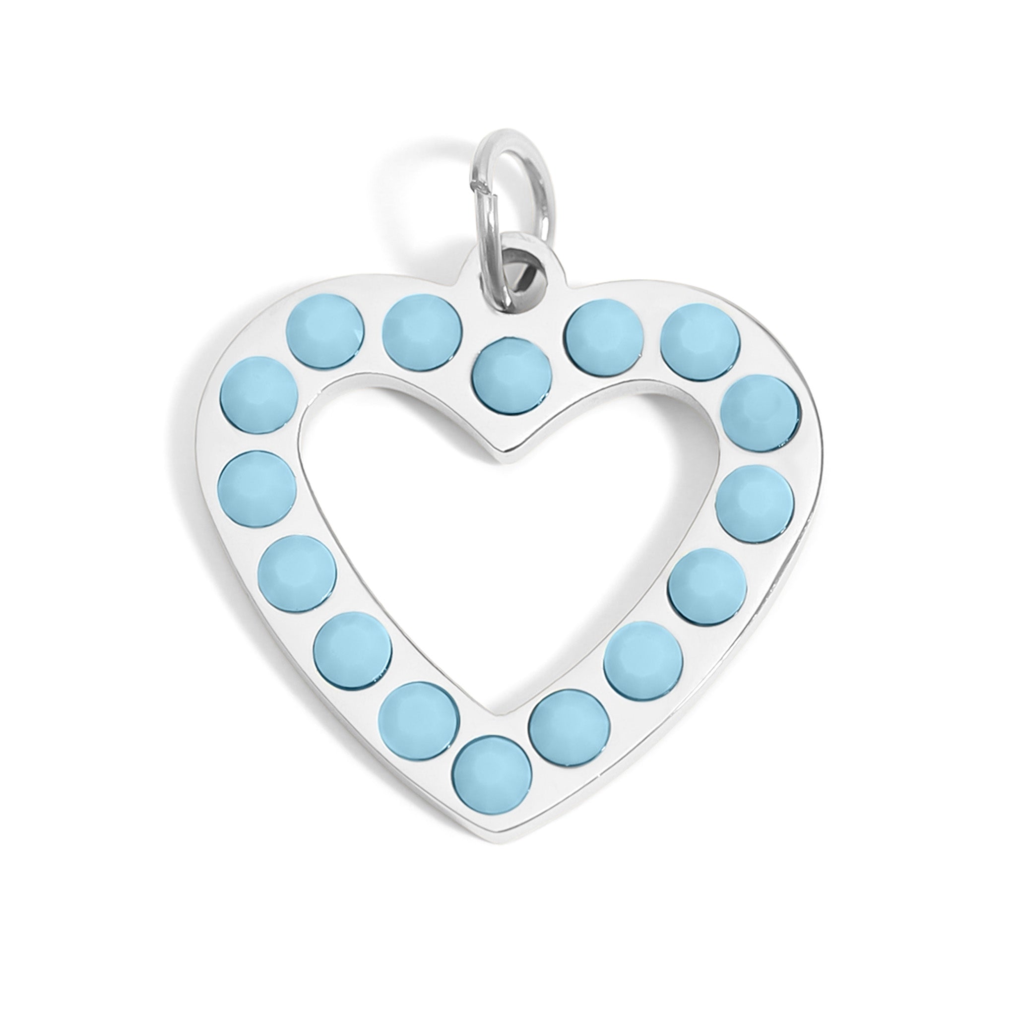 Turquoise Heart Charm – 18K Gold Plated Charm Necklace | Hypoallergenic Stainless Steel Pendant