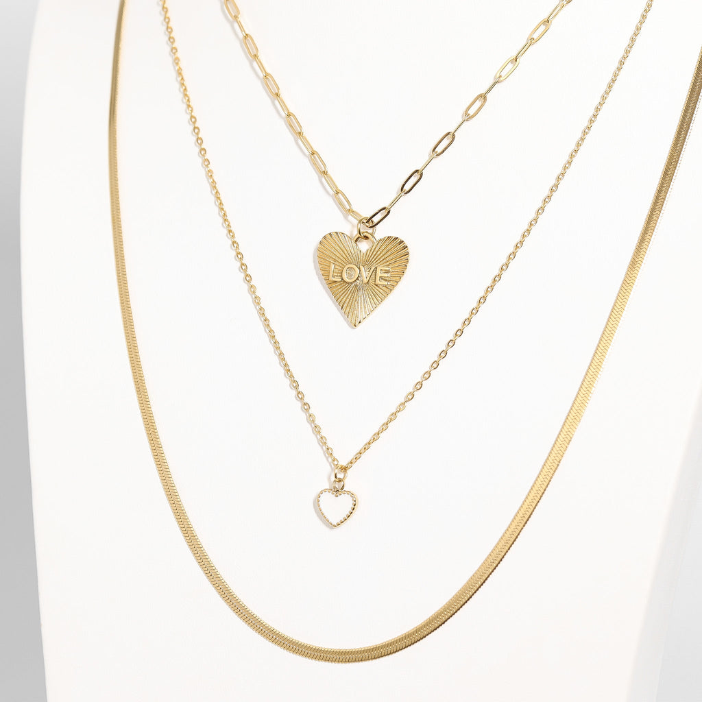 Heart Love Charm – Gold Stainless Steel Sunburst Pendant | Durable Stylish Accessory