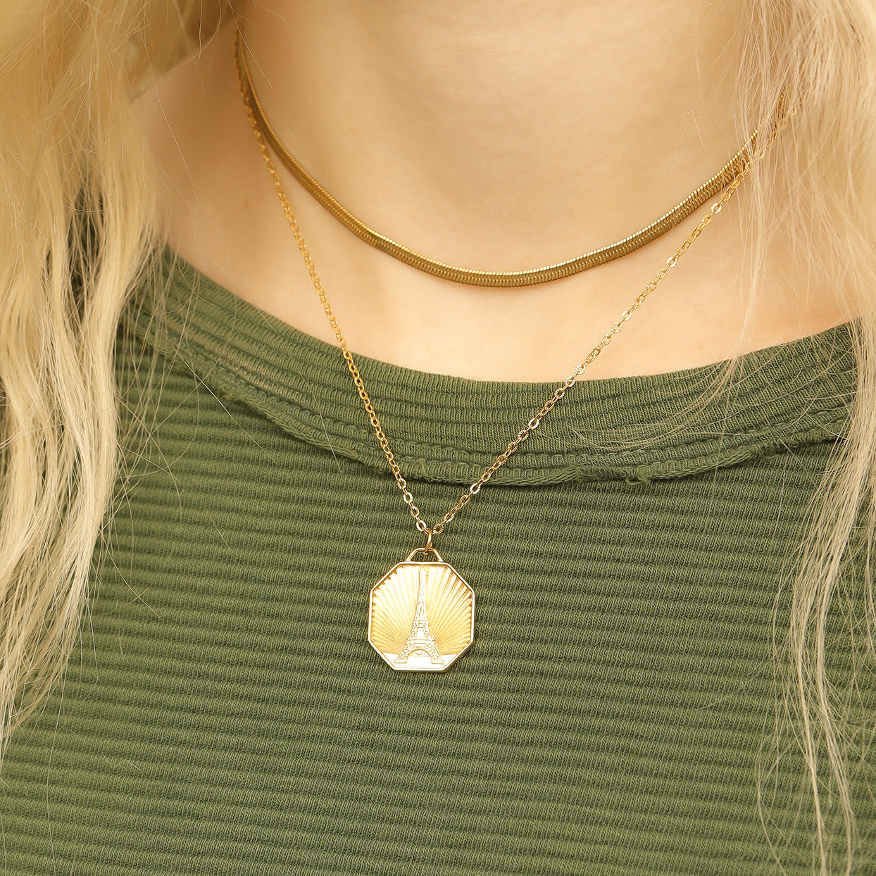 Eiffel Tower Charm – 18K Gold Pendant | Stainless Steel Non Tarnish Jewelry