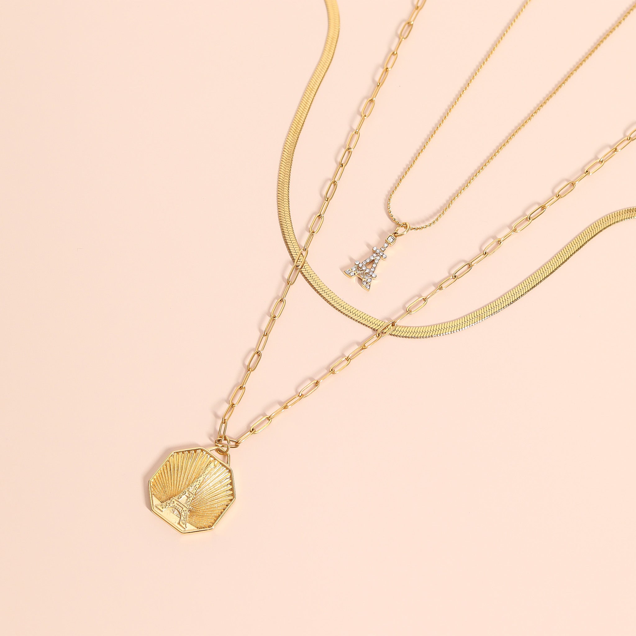 Eiffel Tower Charm – 18K Gold Pendant | Stainless Steel Non Tarnish Jewelry