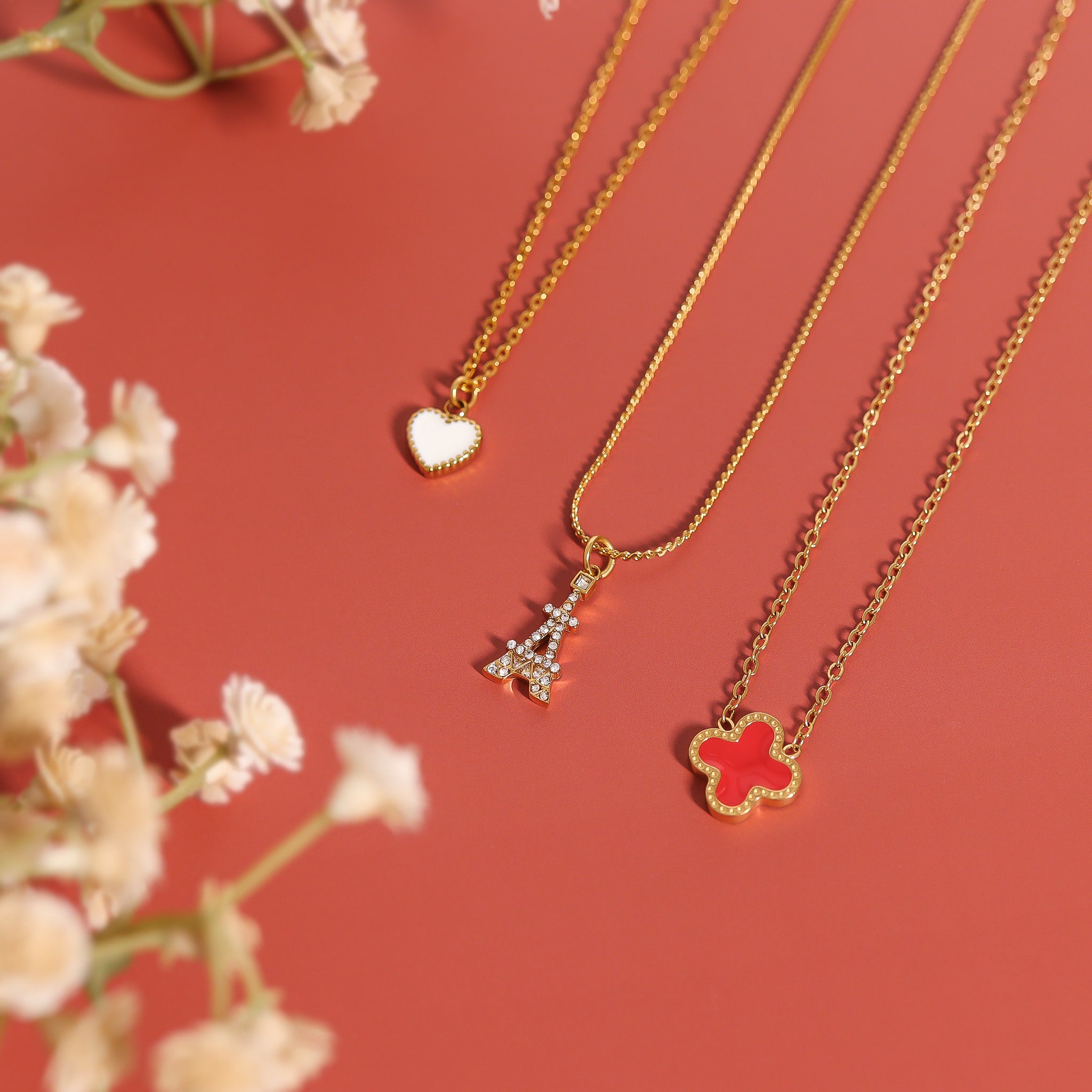 18K Gold Heart Charm – PVD Coated Stainless Steel Pendant | Hypoallergenic Jewelry