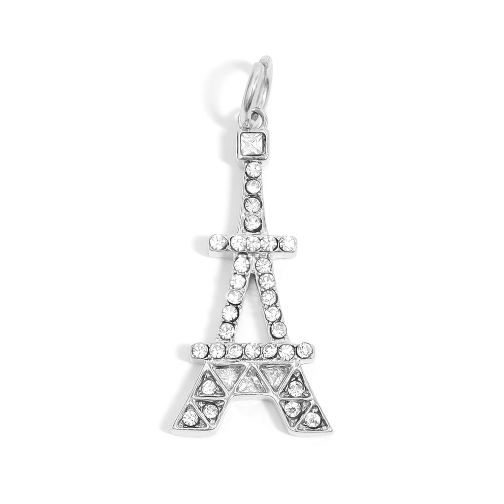 Eiffel Tower Charm – 18K Gold Pendant | Stainless Steel Hypoallergenic Jewelry