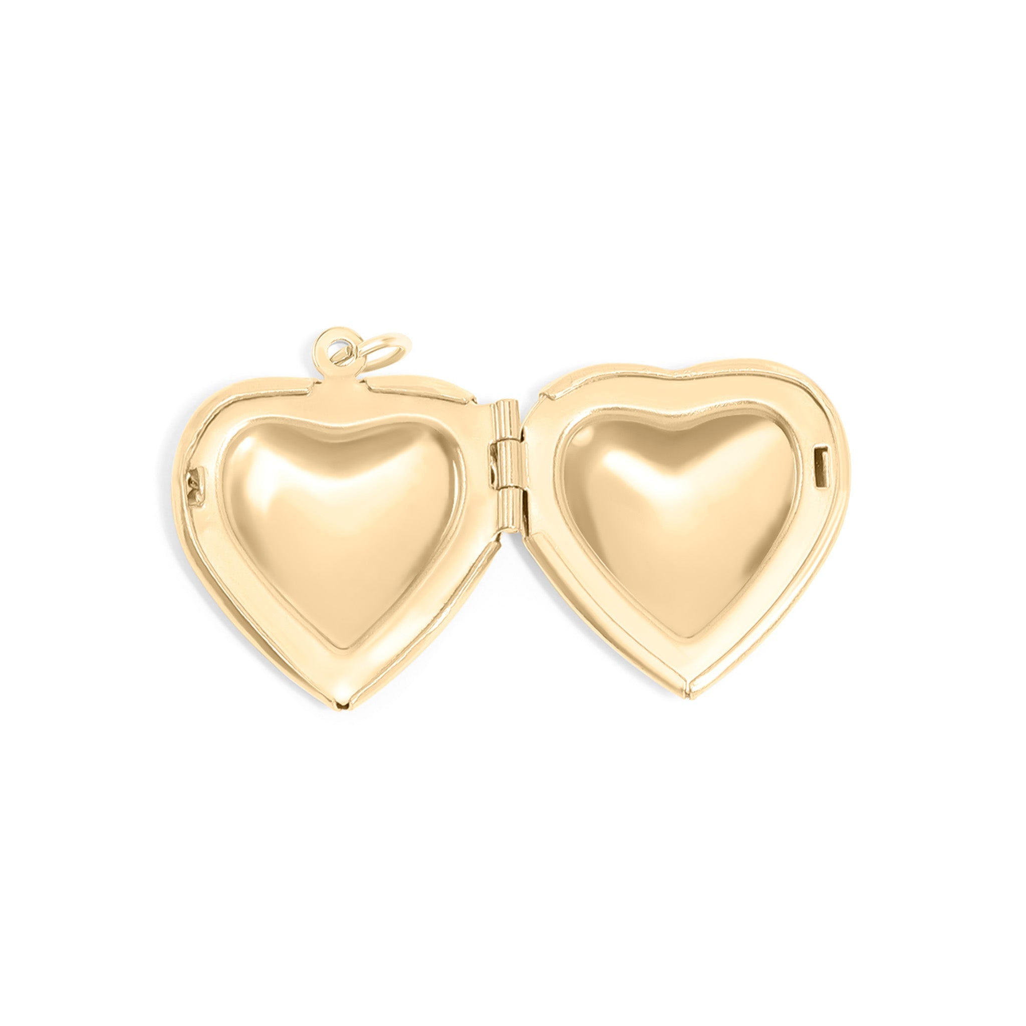 18K Gold Heart Locket – Sparkling Stone Photo Keepsake | Stainless Steel Jewelry