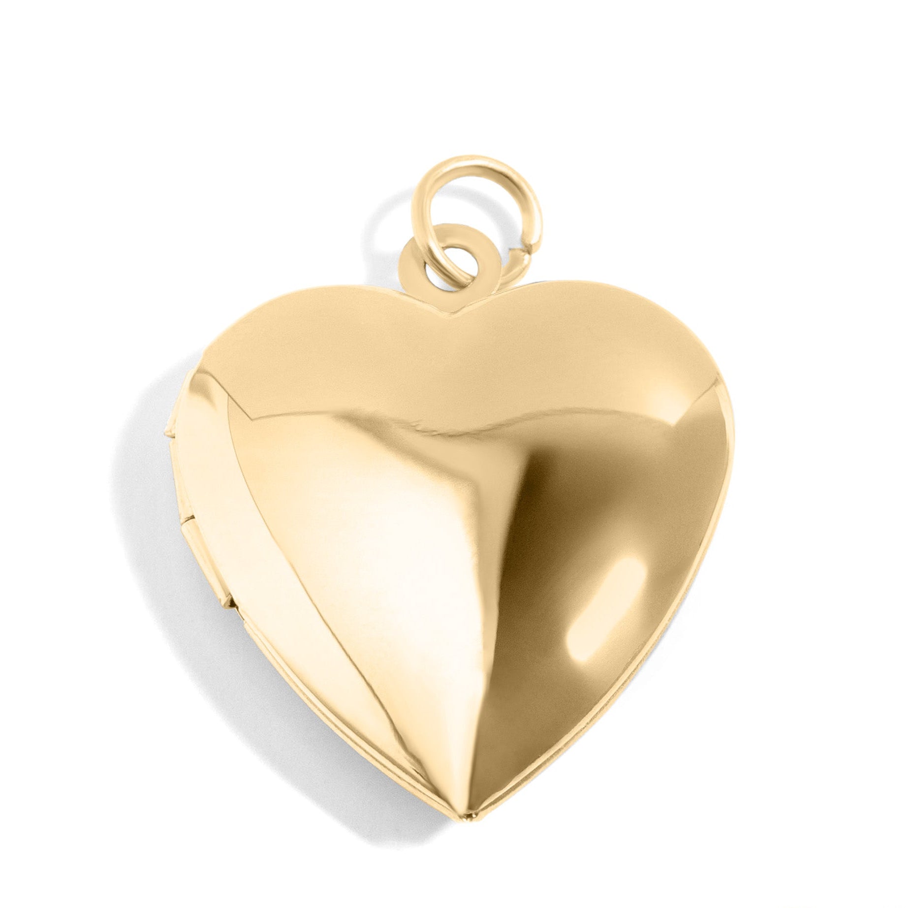 18K Gold Heart Locket – Stainless Steel Pendant | Photo Holder Keepsake Necklace