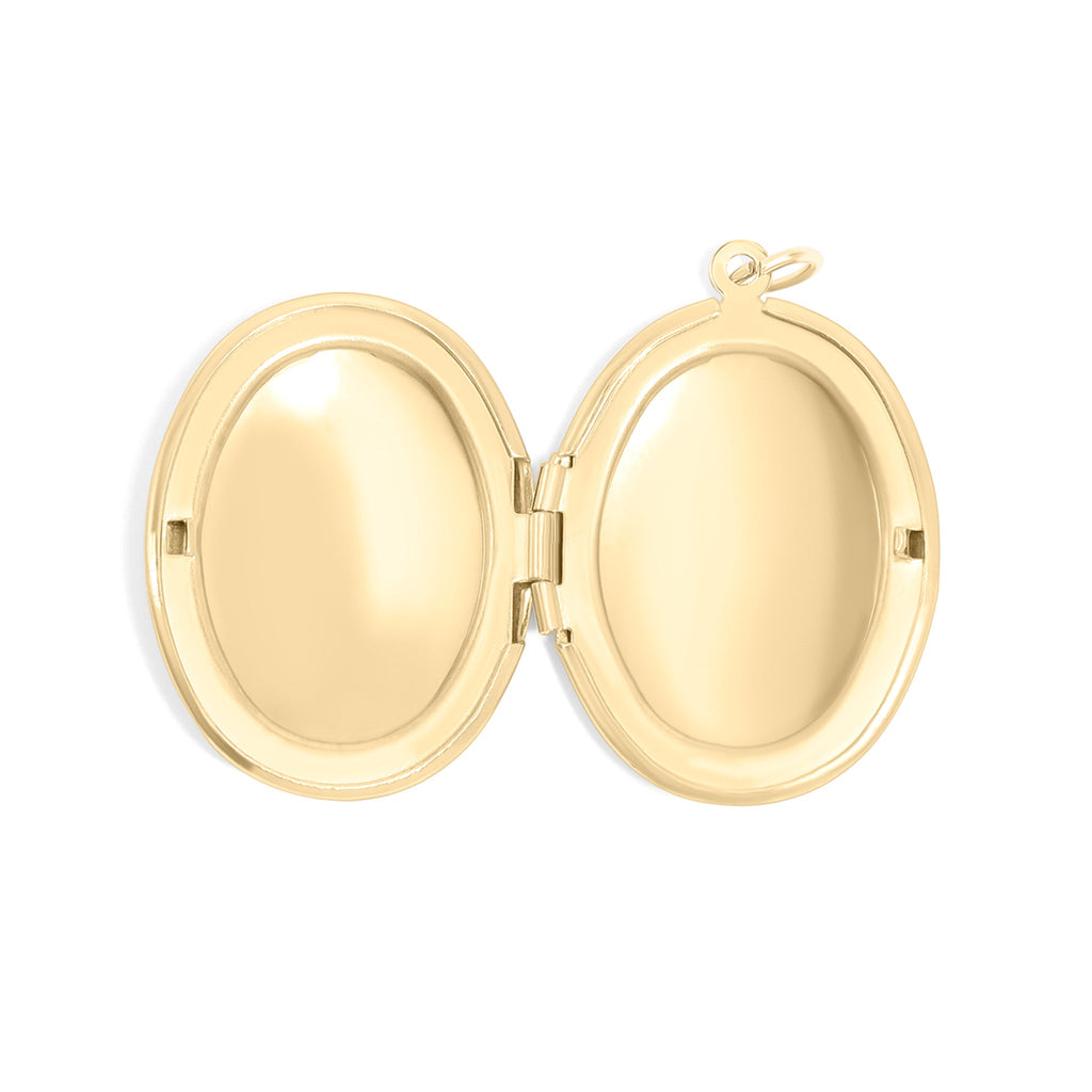 18K Gold Oval Locket – Waterproof Gold Locket Pendant | Hypoallergenic Jewelry Gift