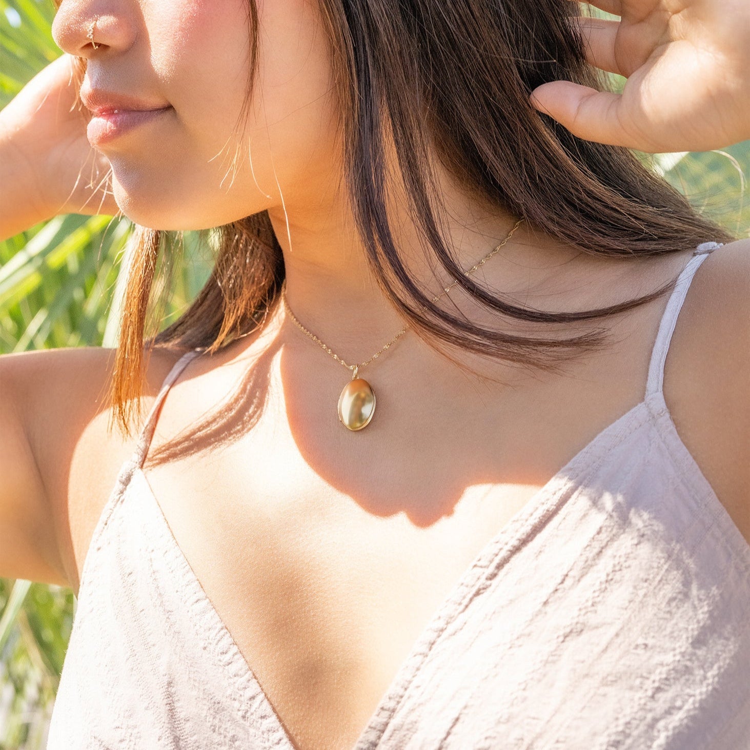 Gold Stainless Steel Locket Set – Heart Shaped, Vintage Oval & Minimalist Round Necklace