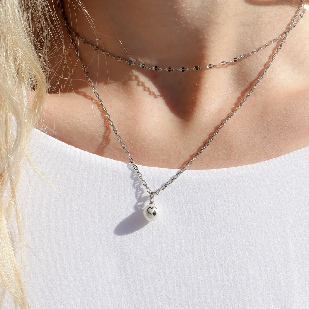 Gold Pearl Charm – 8mm Triple Heart Design | Stainless Steel PVD Coated Jewelry