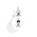 Eiffel Tower Pearl Charm – 8mm Gold Stainless Steel Classic Pendant