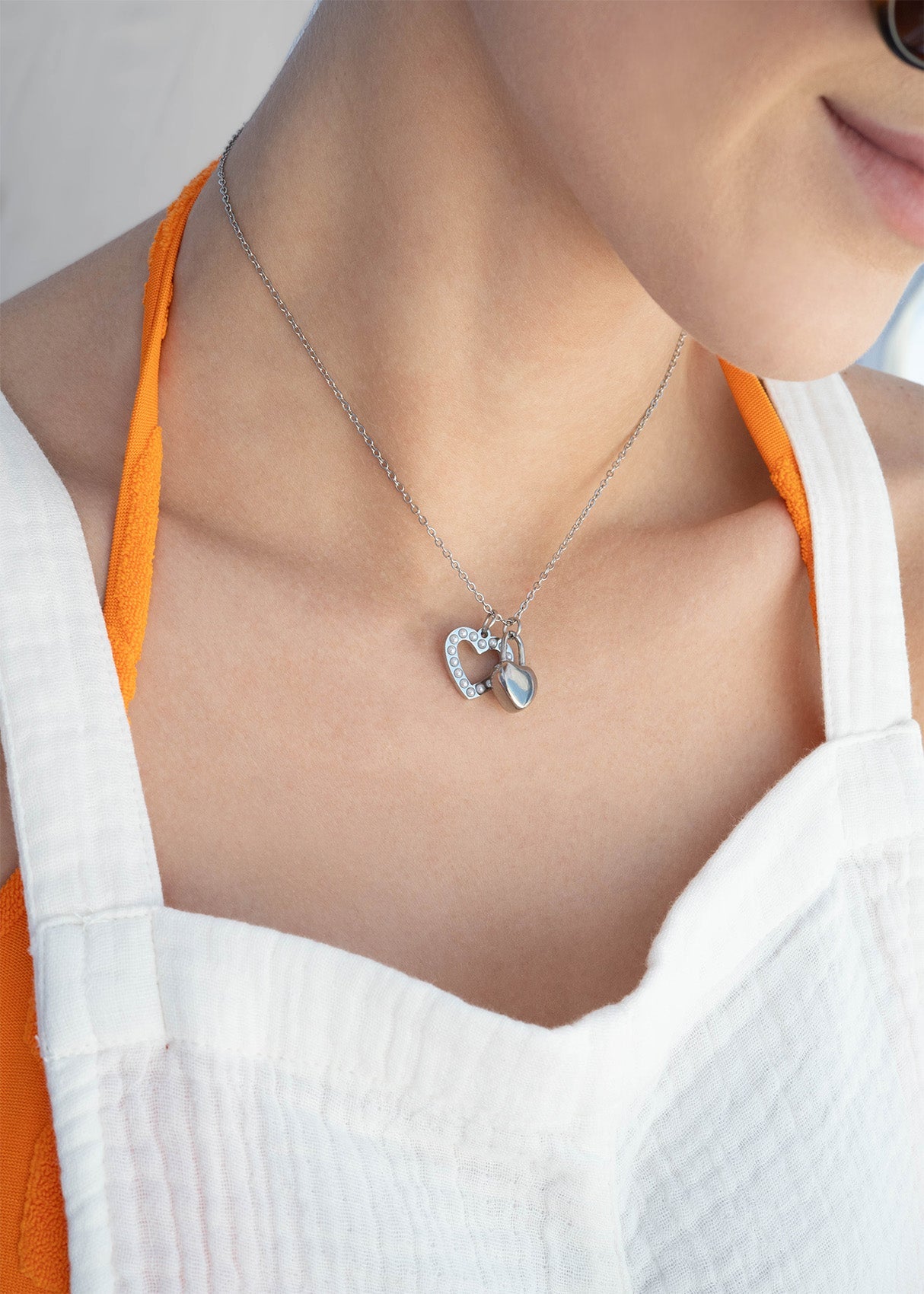 Heart Padlock Charm – 18K Gold PVD Coated Stainless Steel Hypoallergenic Jewelry