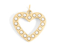 18K Gold Pearl Charm – Heart Shaped PVD Coated Stainless Steel Pendant