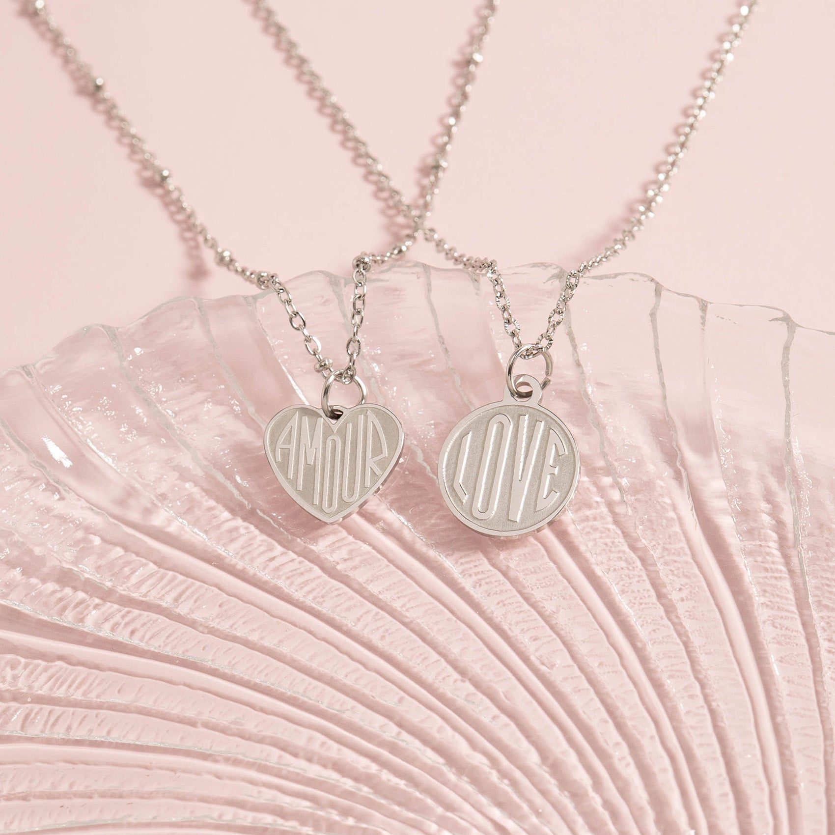 18K Gold Charm - Stainless Steel Heart Amour Pendant | Hypoallergenic PVD Coated Jewelry