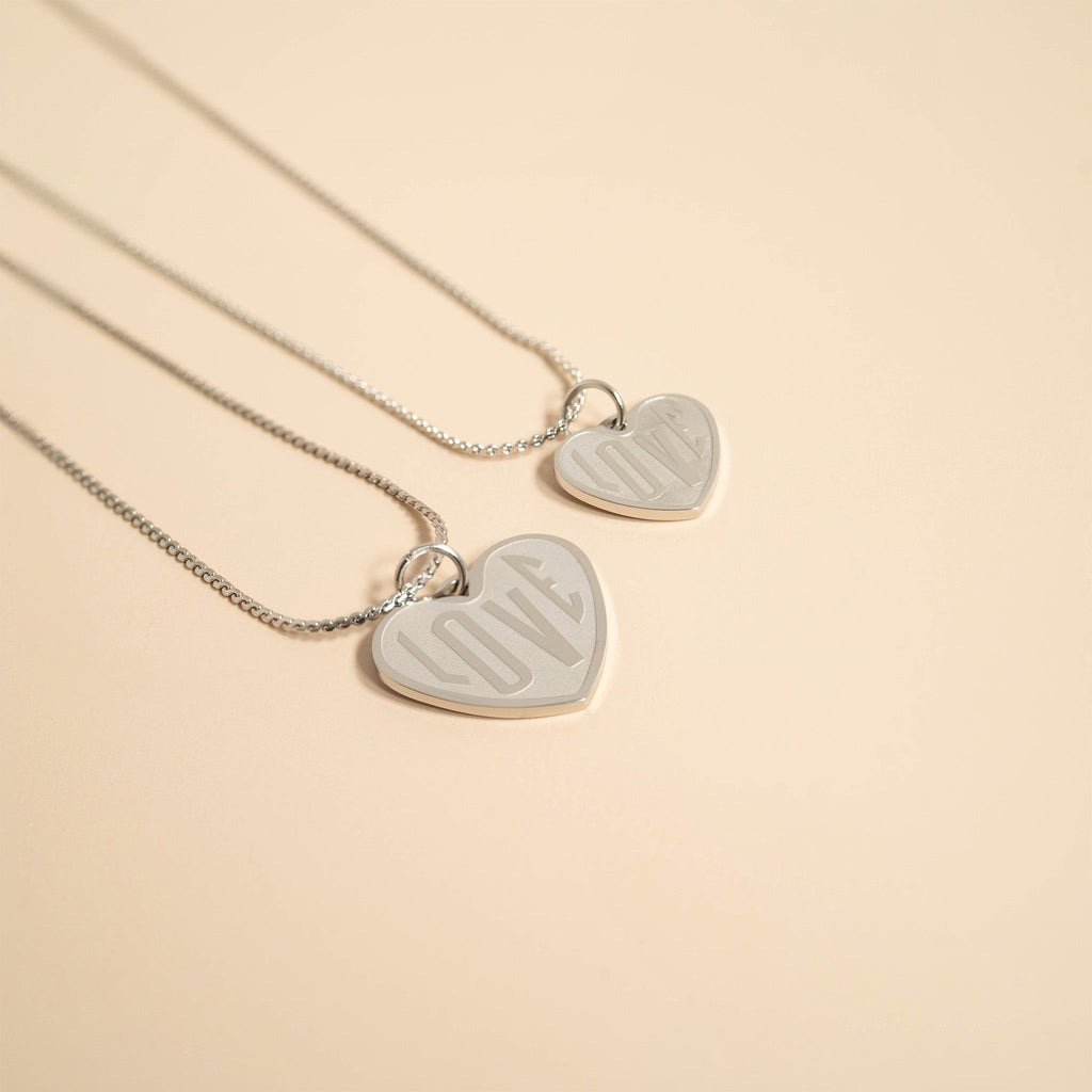 18K Gold Heart Charm – Polished Stainless Steel Pendant for Sensitive Skin