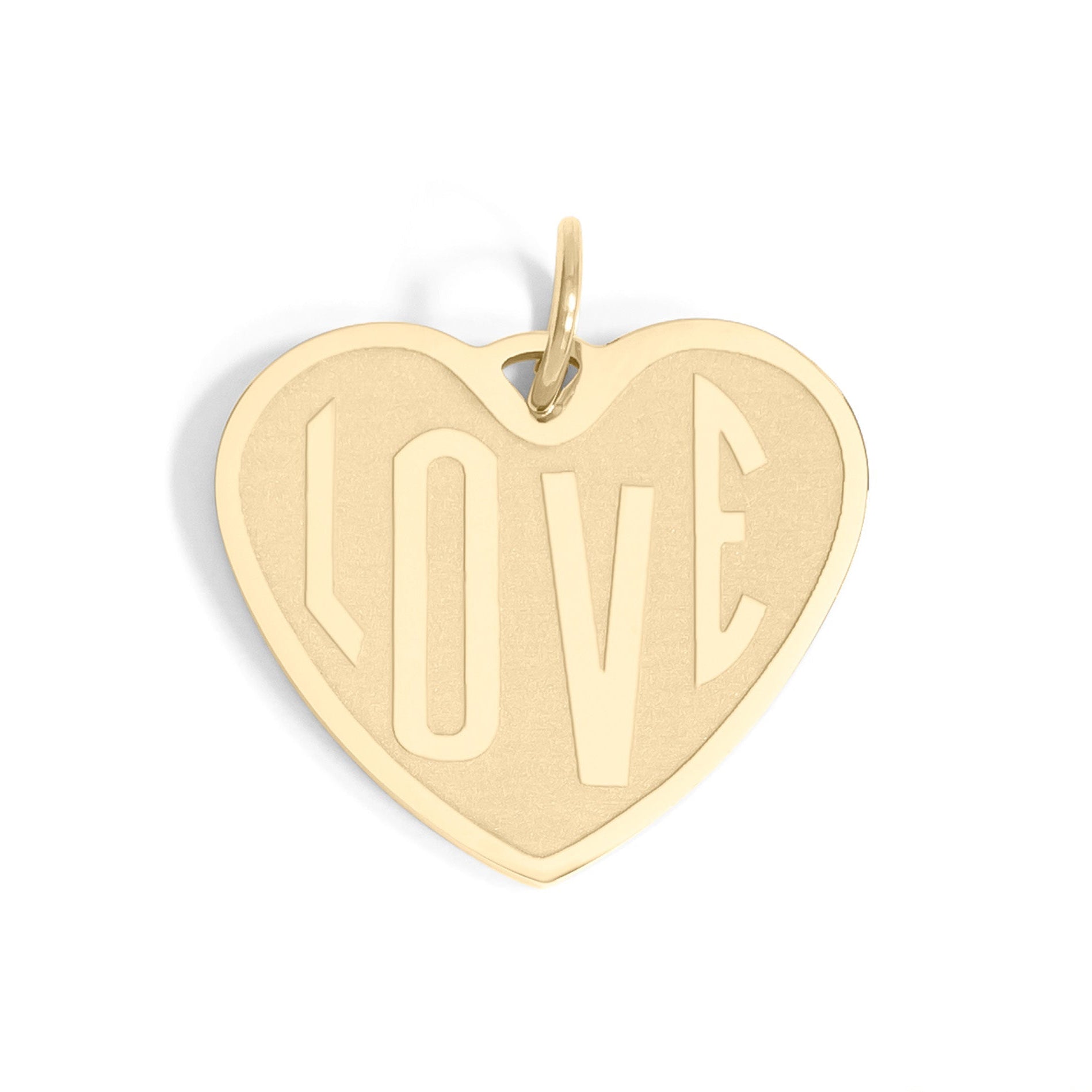 18K Gold Heart Charm – Polished Stainless Steel Pendant for Sensitive Skin