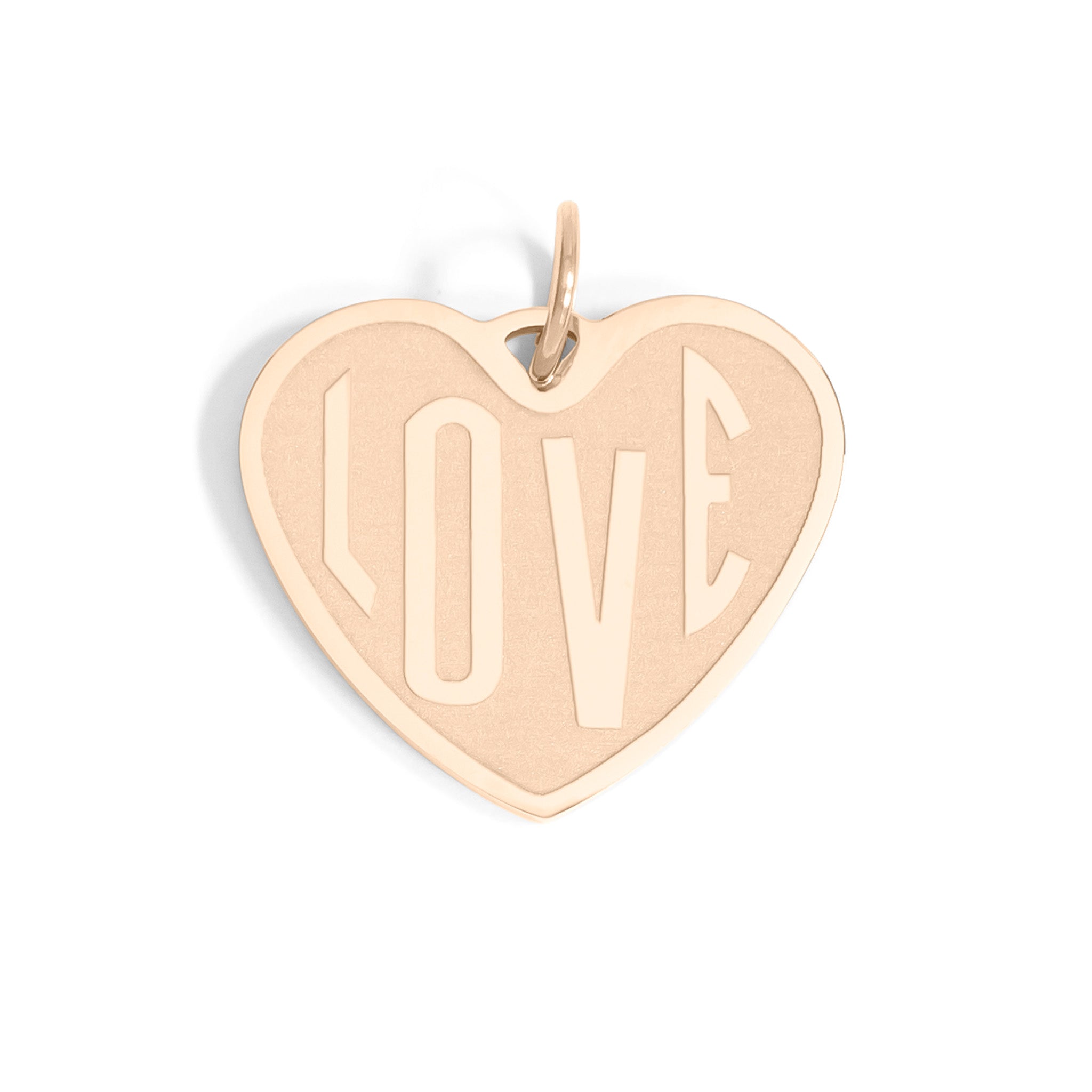 18K Gold Heart Charm – Polished Stainless Steel Pendant for Sensitive Skin