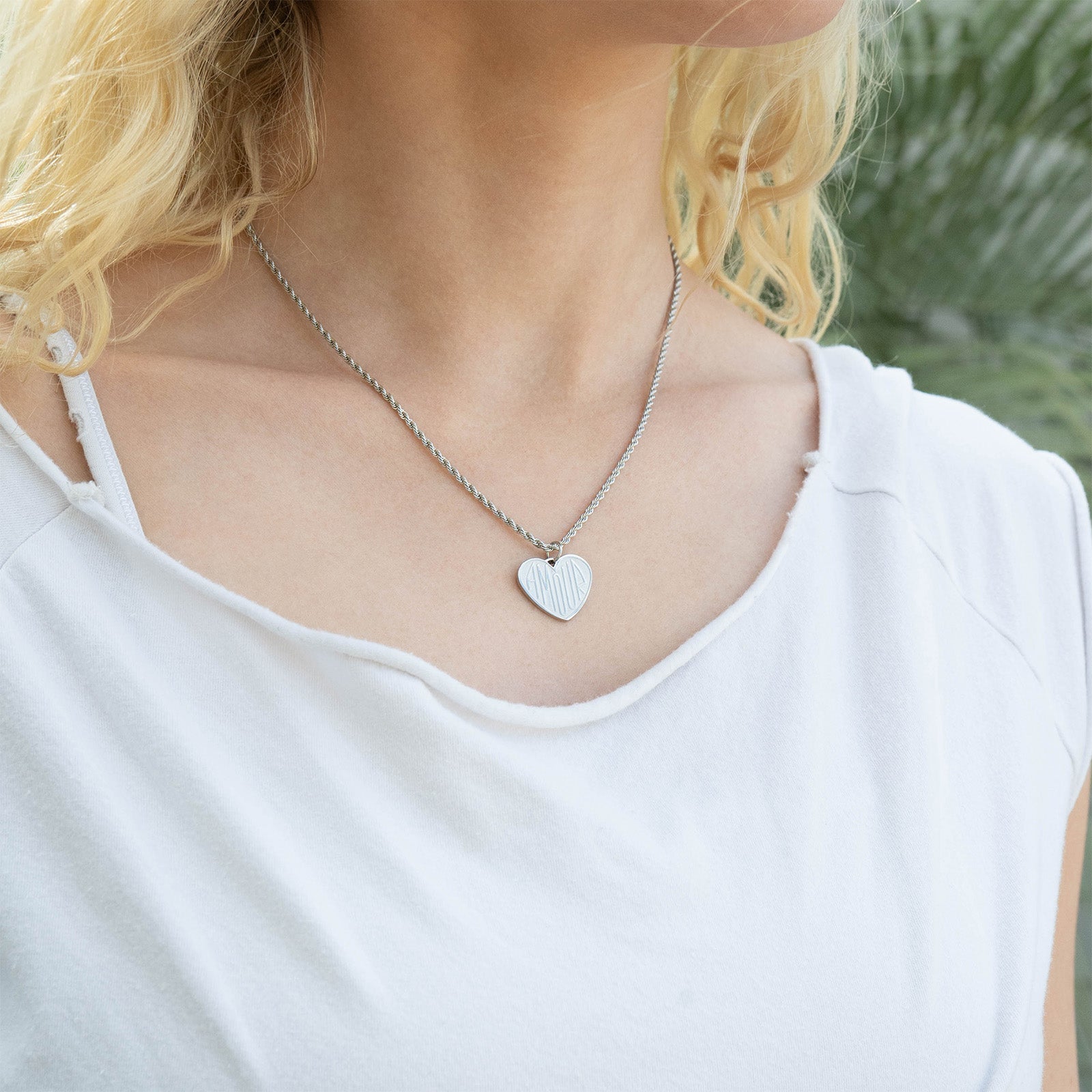 18K Gold Charm - Stainless Steel Heart Amour Pendant | Hypoallergenic PVD Coated Jewelry