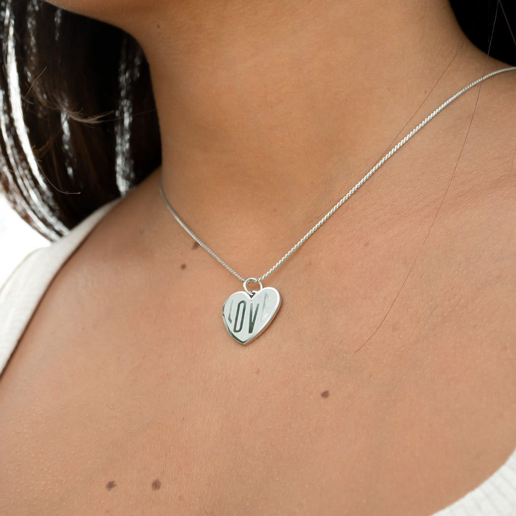 18K Gold Heart Charm – Polished Stainless Steel Pendant for Sensitive Skin