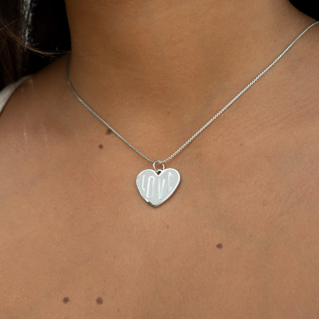 18K Gold Heart Charm – Polished Stainless Steel Pendant for Sensitive Skin