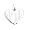 18K Gold Charm - Stainless Steel Heart Amour Pendant | Hypoallergenic PVD Coated Jewelry