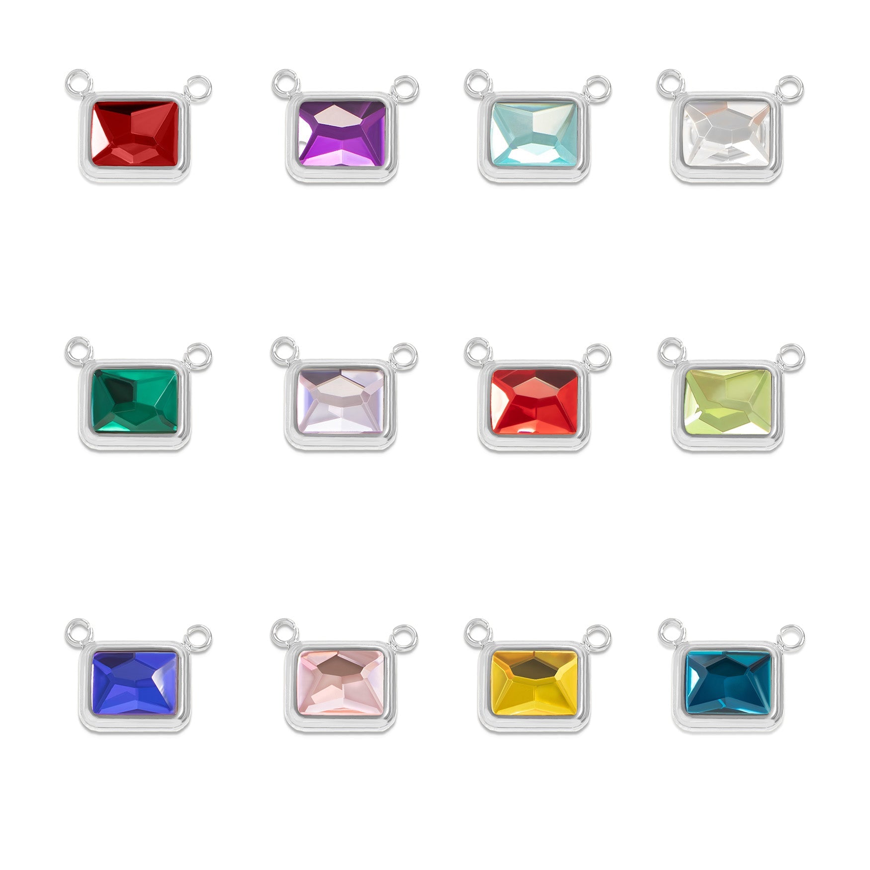 Birthstone Emerald Connector Charm 