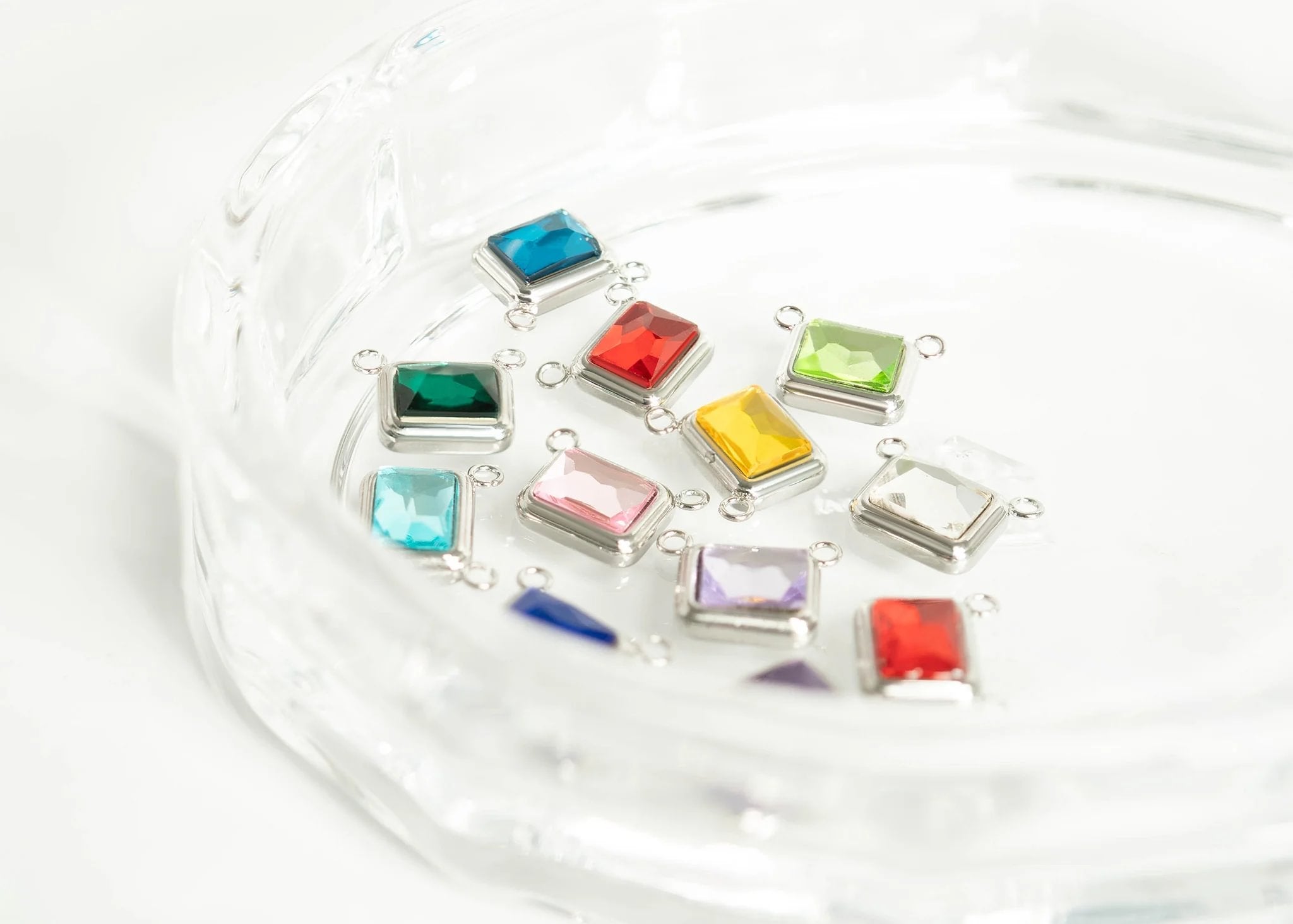 Birthstone Emerald Connector Charm 