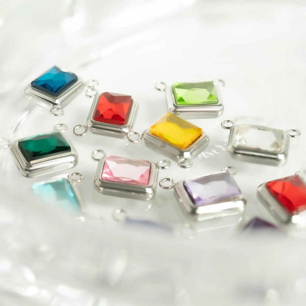 Birthstone Emerald Connector Charm 