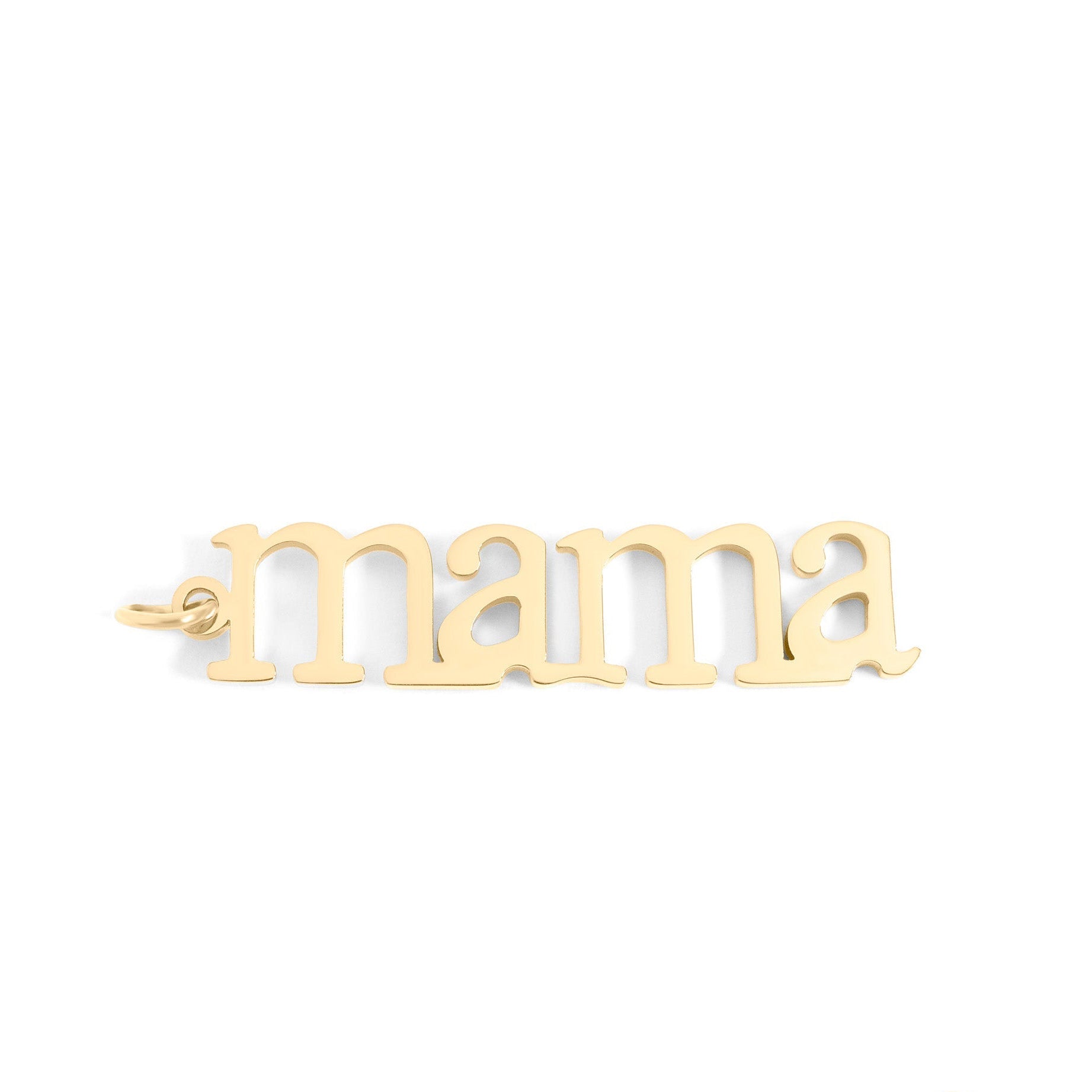 Mama Charm 18K Gold Pendant – Hypoallergenic Stainless Steel Heart Jewelry