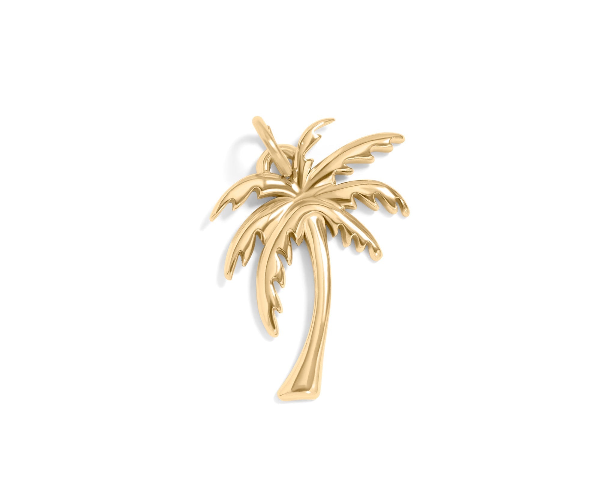 Gold Palm Tree Charm – 18K Gold Jewelry | PVD Coated Stainless Steel Pendant