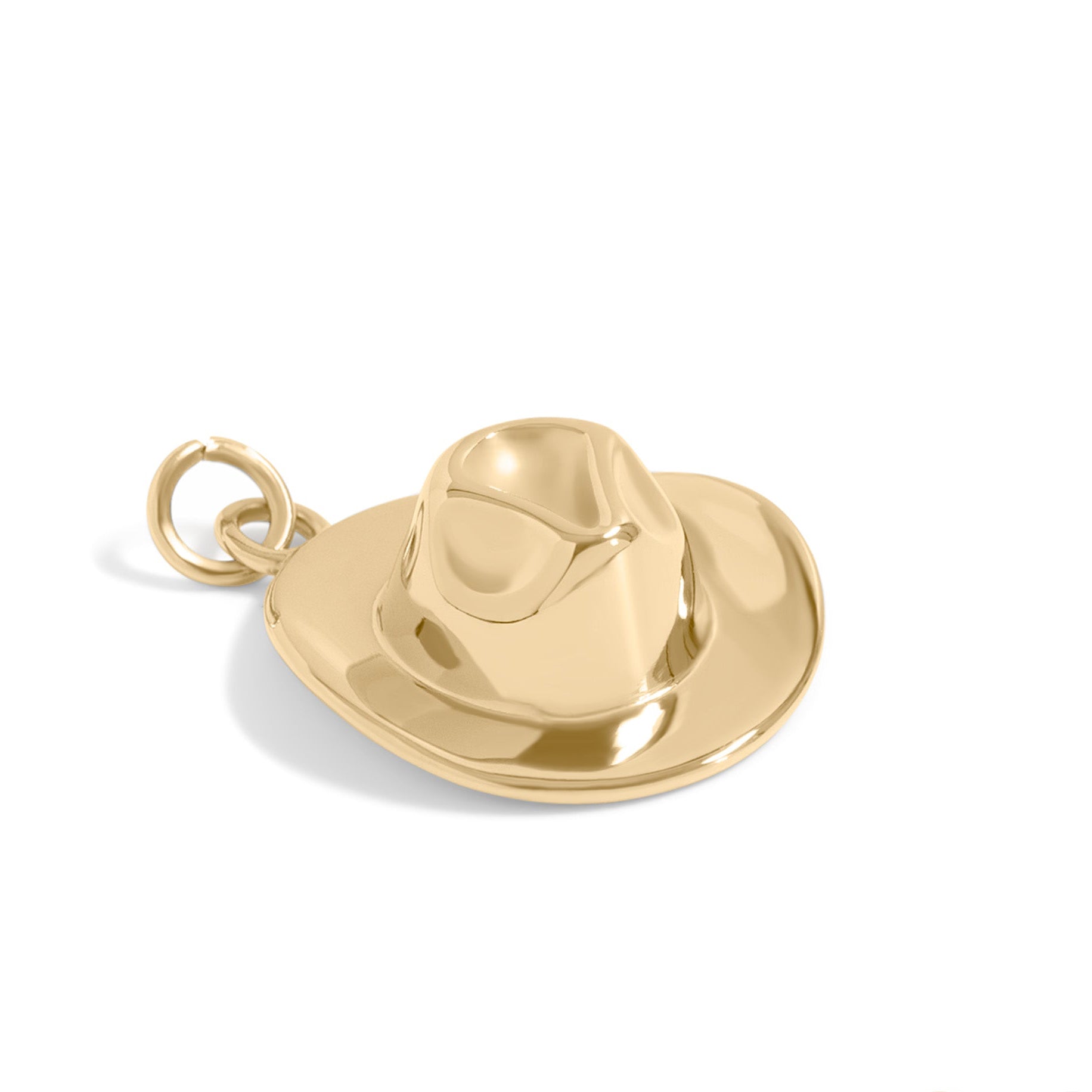Cowboy Hat Charm – 18K Gold PVD Coated Stainless Steel Western Jewelry Pendant