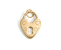 Vintage Heart Charm 18K Gold Stainless Steel Lock Pendant – Hypoallergenic Jewelry