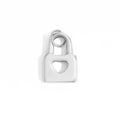 18K Gold Padlock Charm – Stainless Steel Heart Pendant With Gold PVD Coating