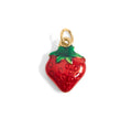 18K Gold Strawberry Charm – Stainless Steel Epoxy Fruit Pendant | Non Tarnish Finish