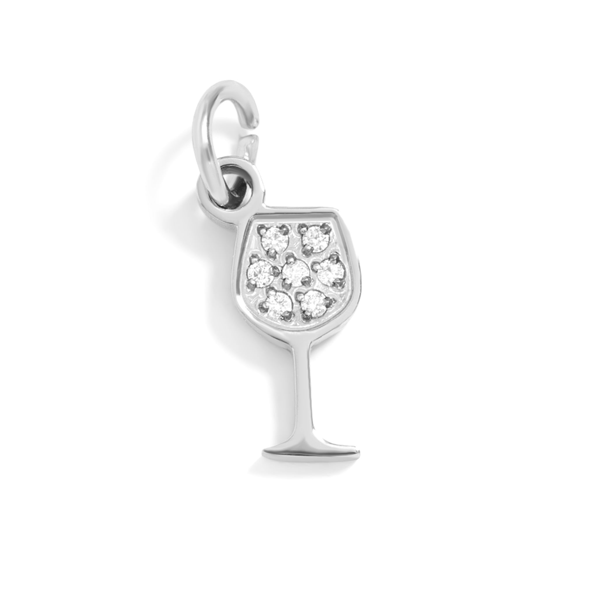 Gold Wine Glass Charm – 18K PVD Coated Stainless Steel Hypoallergenic Jewelry