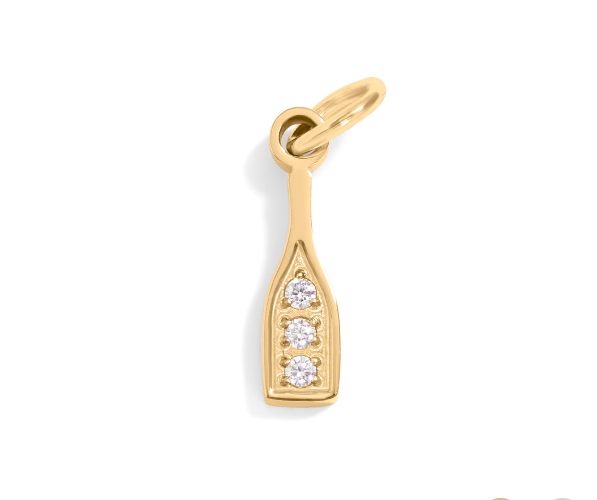 18K Gold Bottle Charm – Stainless Steel PVD Coated Champagne Pendant Jewelry