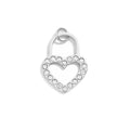 Heart Padlock Charm – 18K Gold Stainless Steel Stone Pendant for Everyday Wear