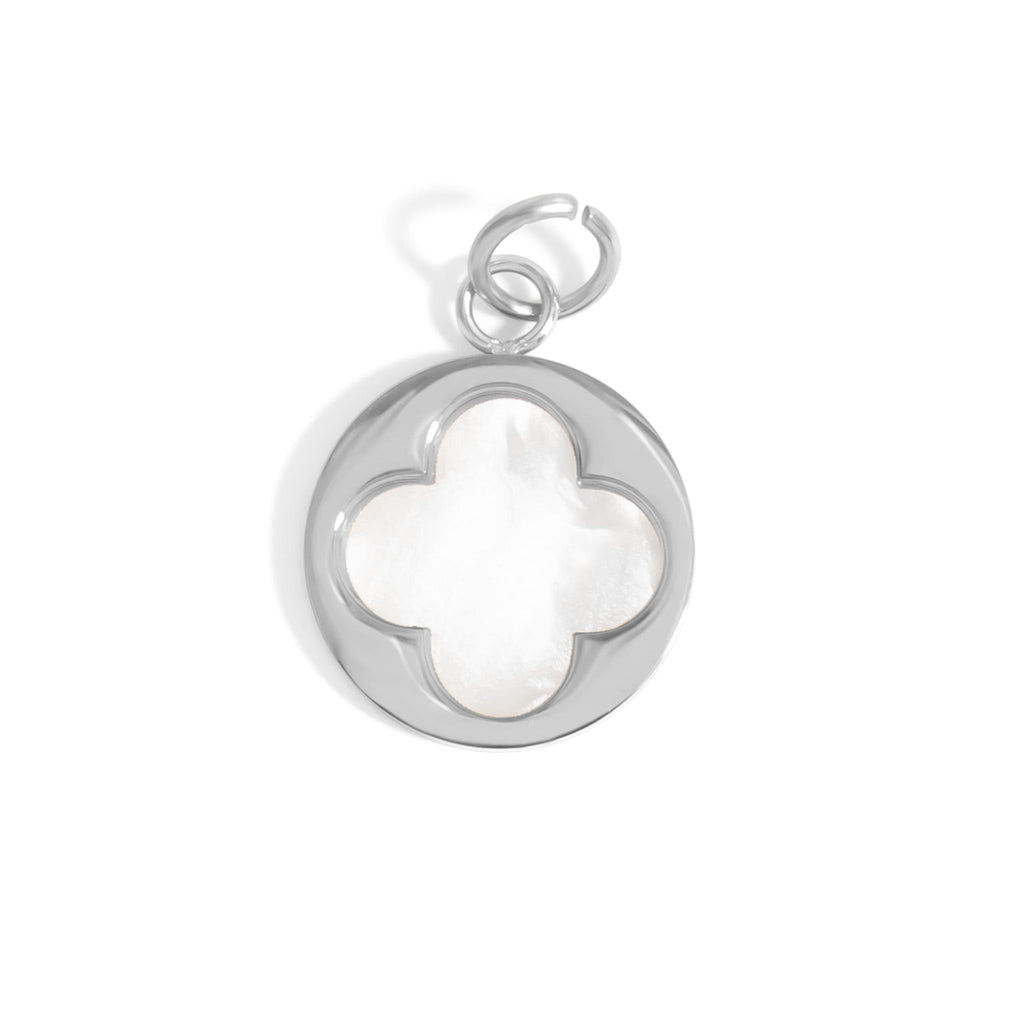 18K Gold Floral Charm – Pearl Pendant | Tarnish Resistant Stainless Steel Jewelry