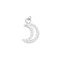 Gold Moon Charm – 18K Gold PVD Stainless Steel Crescent Pendant with Pearl Inlay