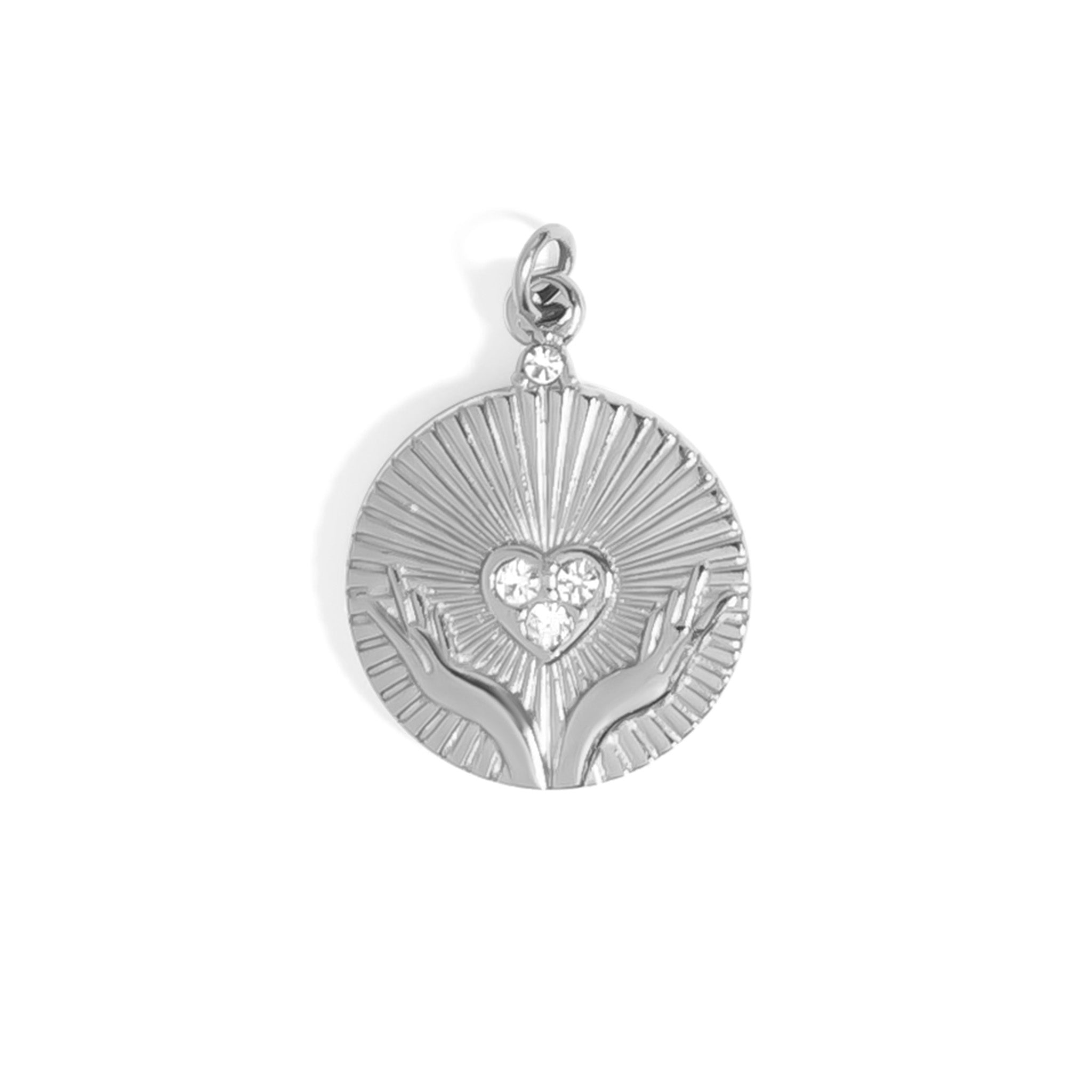 18K Gold Pendant – Open Hands Charm | Hypoallergenic Surgical Steel Jewelry