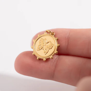 18K Gold PVD Stainless Steel Butterfly Pendant