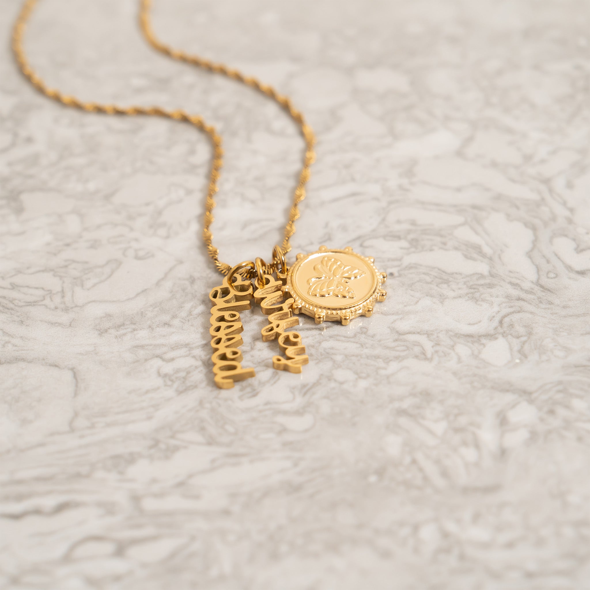 18K Gold Wifey Charm – Hypoallergenic Stainless Steel Pendant for Everyday Wear