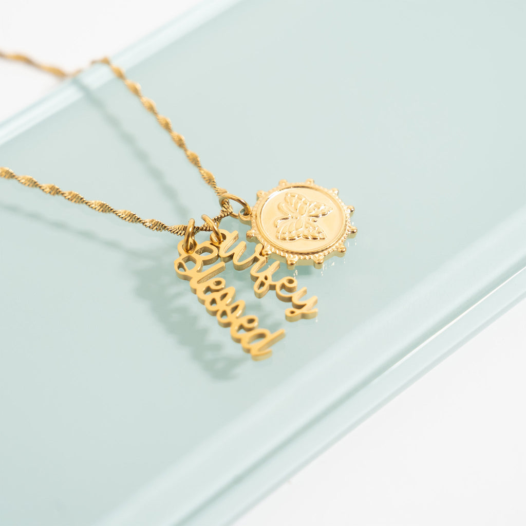 18K Gold Wifey Charm – Hypoallergenic Stainless Steel Pendant for Everyday Wear