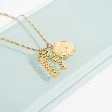 18K Gold PVD Stainless Steel Butterfly Pendant