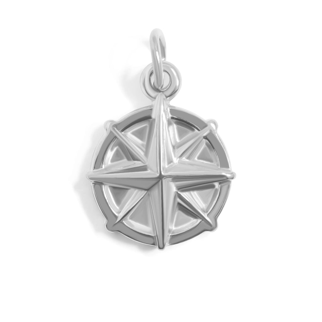 Gold Compass Charm – Stylish 18K PVD Gold Pendant | Hypoallergenic Stainless Steel Jewelry