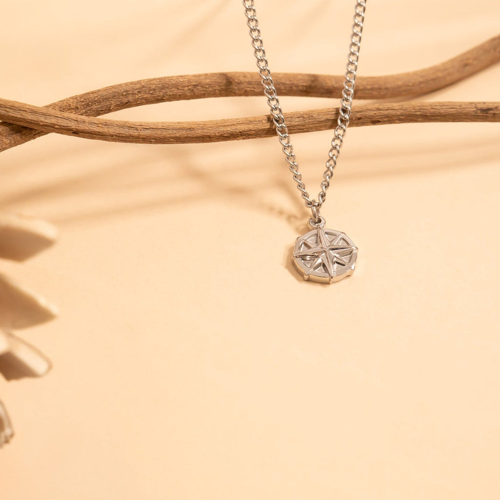 Gold Compass Charm – Stylish 18K PVD Gold Pendant | Hypoallergenic Stainless Steel Jewelry