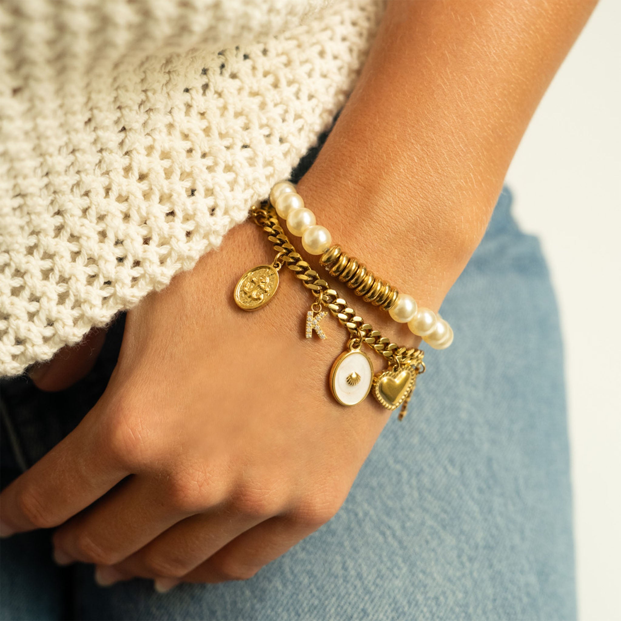 Gold Anchor Pendant | 18K Gold Jewelry - Waterproof Stainless Steel Charm Necklace