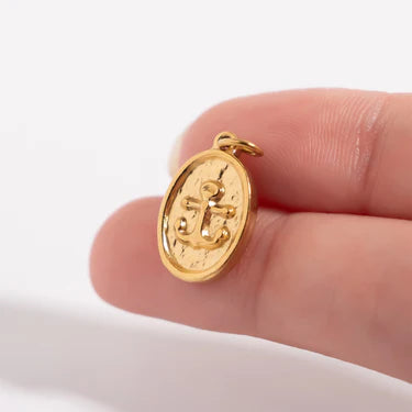 18K Gold PVD Stainless Steel Anchor Pendant