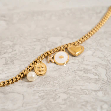 18K Gold PVD Stainless Steel Anchor Pendant