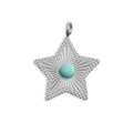 Turquoise Star Charm – 18K Gold Pendant | Hypoallergenic Stainless Steel Jewelry