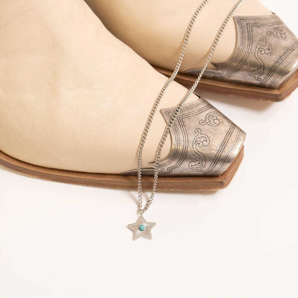 Turquoise Star Charm – 18K Gold Pendant | Hypoallergenic Stainless Steel Jewelry
